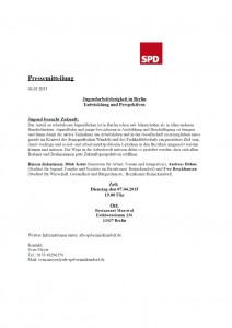 Pressemitteilung Jugendarbeitslosigkeit